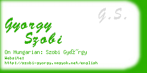 gyorgy szobi business card